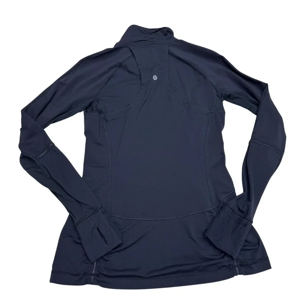 Lululemon Women's Black 1/4 Zip LS Pull Over Activewear, Size S - Picture 2 of 7